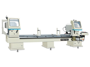 Двухголовый полуавтоматический пильный станок FABTEC LJZ2-450х3700 для резки профиля из алюминия и ПВХ