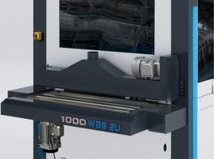 1000 WBS 2U  Станция очистки на выходе из машины На выходе из машины на конвейере установлена станция очистки со щеткой  Эта станция идеально очищает откалиброванное или отшлифованное изделие и подготавливает его к процессу окраски