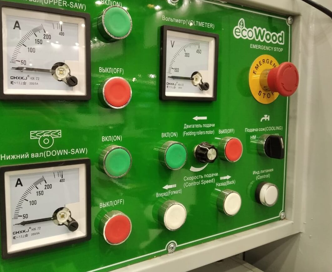 EcoWood GP-300  Пульт управления  Удобный и понятный пульт управления позволяет оперативно управлять всеми функциями станка 